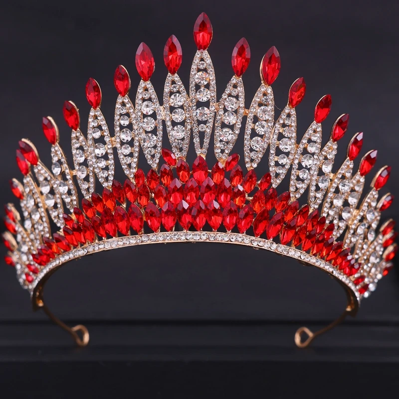 Baroque Crystal Tiaras And Crowns Rhinestone Prom Diadem Crown Tiara For Women Bridal Wedding Hair Accessories Jewelry Crown
