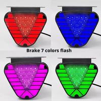 12V 24V Dynamic Colorful RGB LED Brake Lights Car Triangle Rear Third Brake Lights Pilot Warning Stop Safety Lamp For Car T D3U0