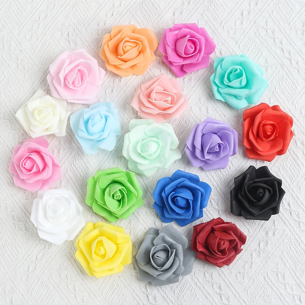 

10/20/50PCs Rose Artificial Flowers PE Fake Flowers for Home Room Dceor Wedding Marriage Decoration Garlands DIY Gifts Accessory