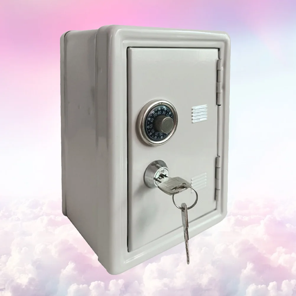 Bank Toy with Lock Mini Safe for Money Coin Saver Small Piggy Metal Container Child