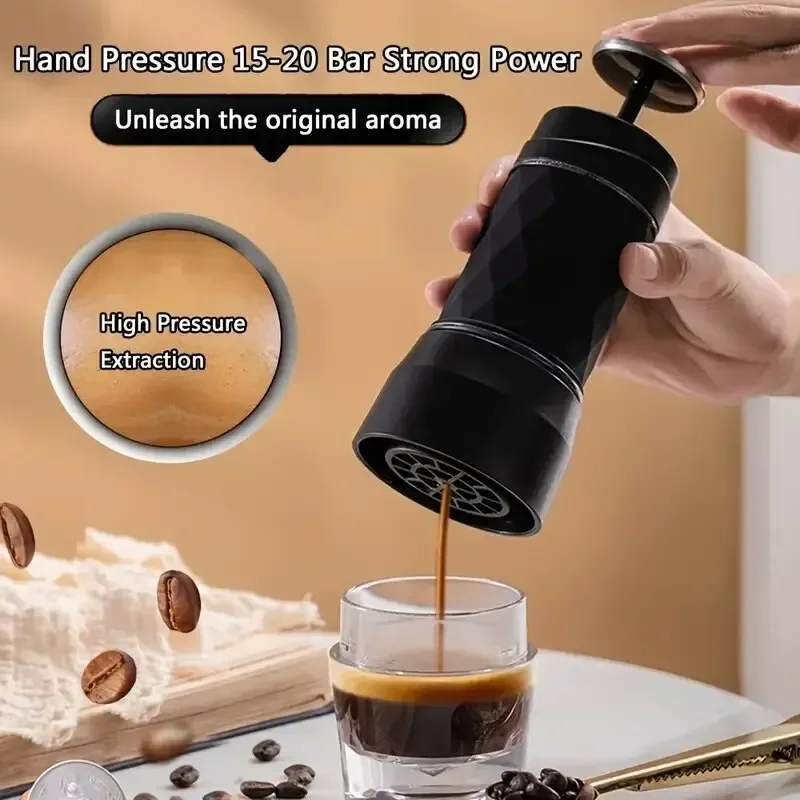 Hand Pressure Manual Mini Espresso Capsule Coffee Machine Cup Portable Espresso Mini Coffee Maker For Travel