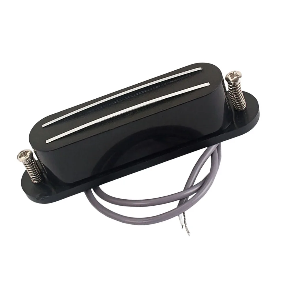 

Black Pickup 2 Pole Pieces Shielded Low Noise Hum Cancelling Electric Guitar Mandolin Pickups ABS Base Copper Wire