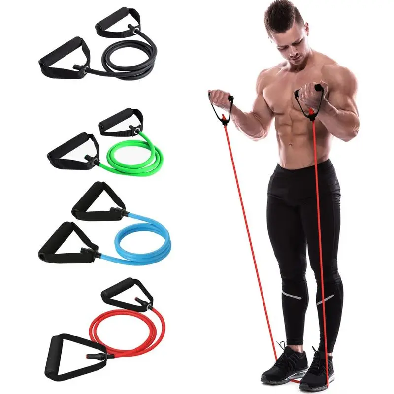 One Word Puller Fitness Pulling Resistance With Handle Men And Women Pulling Exercise Band Yoga Exercise Home Stretch Rope