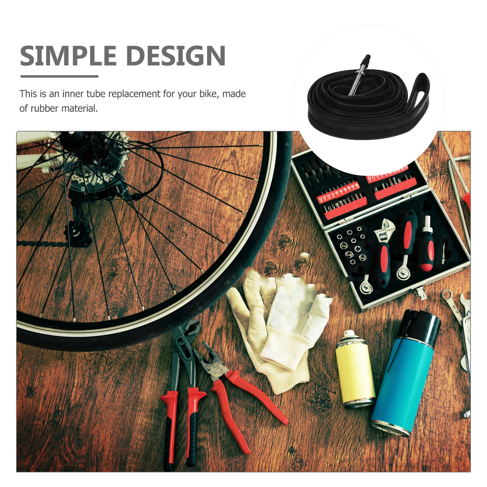 Professional Bicycle Inner Tire Outdoor Convenient Bike Tube Replacement 48 Wear-Resistant Cycling Tube Shock Absorption