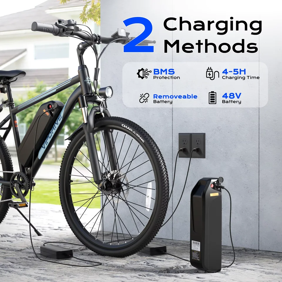 VIPDRIVE Defier 1.1 Adult Electric Bike, 750W Peak Motor, 48V 7.8Ah Battery, 26" Tire, 20MPH Mountain & Road Ebike image 5