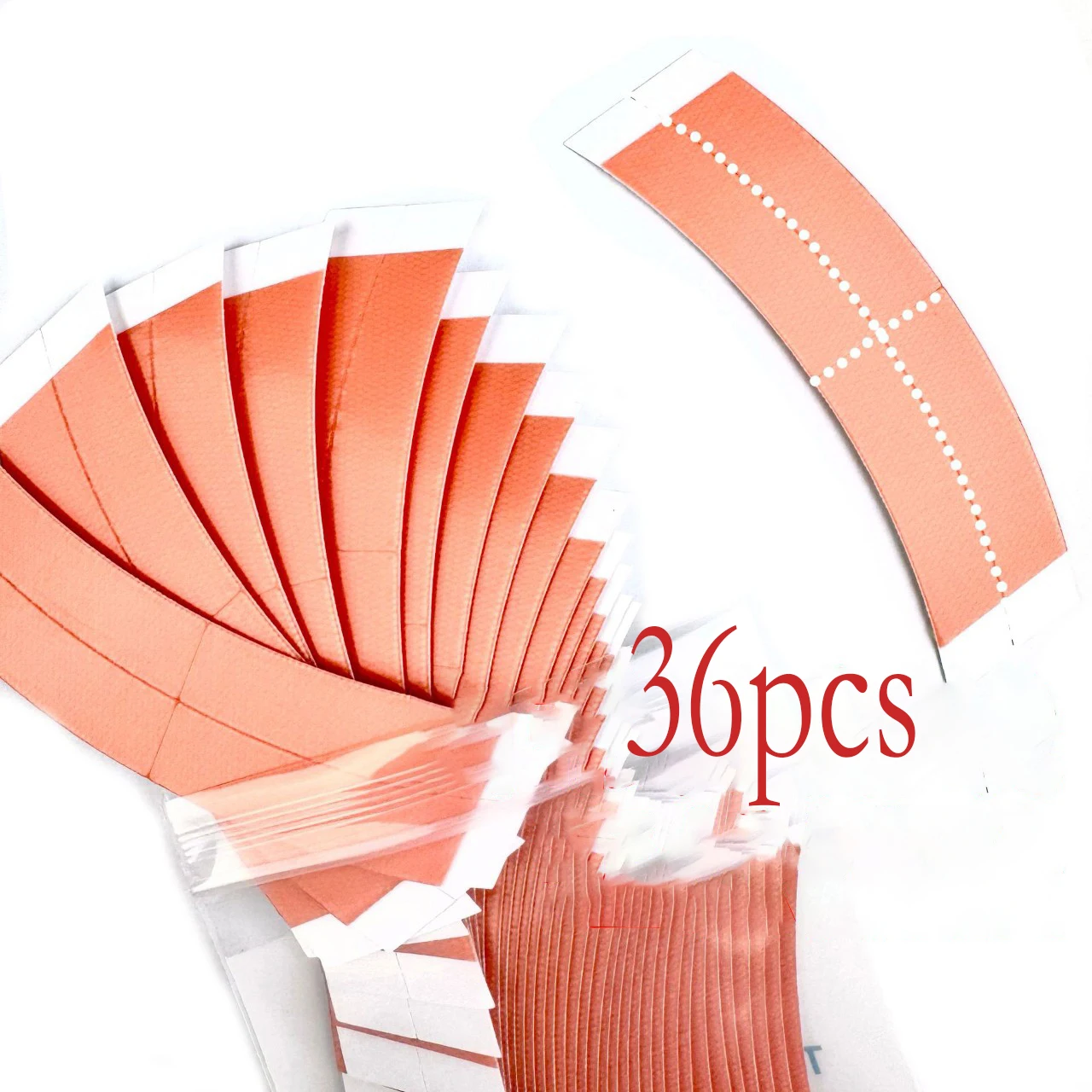 شعر مستعار بشبكة حمراء لاصقة على الوجهين لاصق بيولوجي قوي لفروة الرأس لا يترك علامات مقاوم للماء ومقاوم للعرق لأمن الشعر المستعار