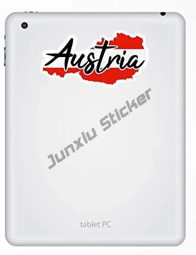 Austria Map Vinyl Stickers Austria Flag Coat of Arms A AUSTRIA Country Code Reflective Decal ViennaTravel Sticker Laptop Luggage