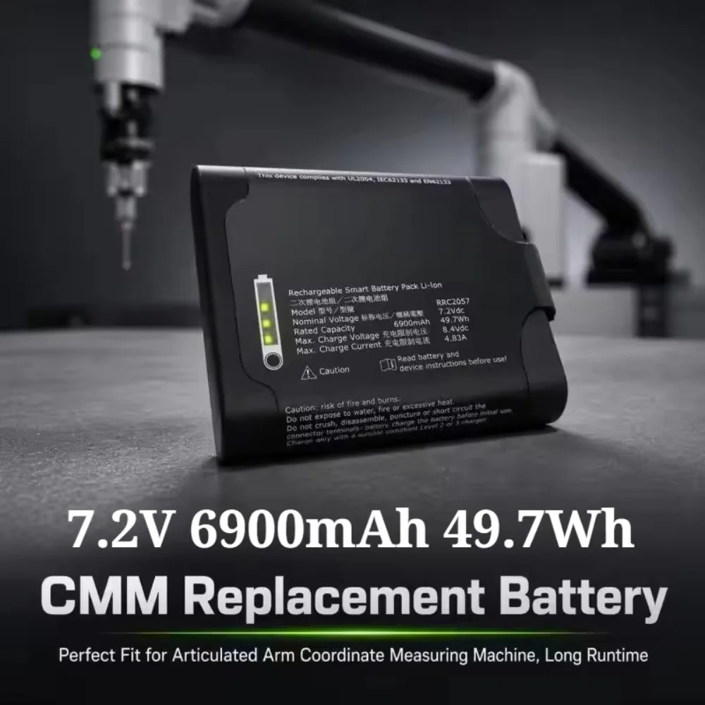 RRC2057 7.2V 6900mAh 100569-10 U80507-1R01 High Capacity Replacement Li-ion Battery for FARO Arm CMM NCTech Iris360 Scanner