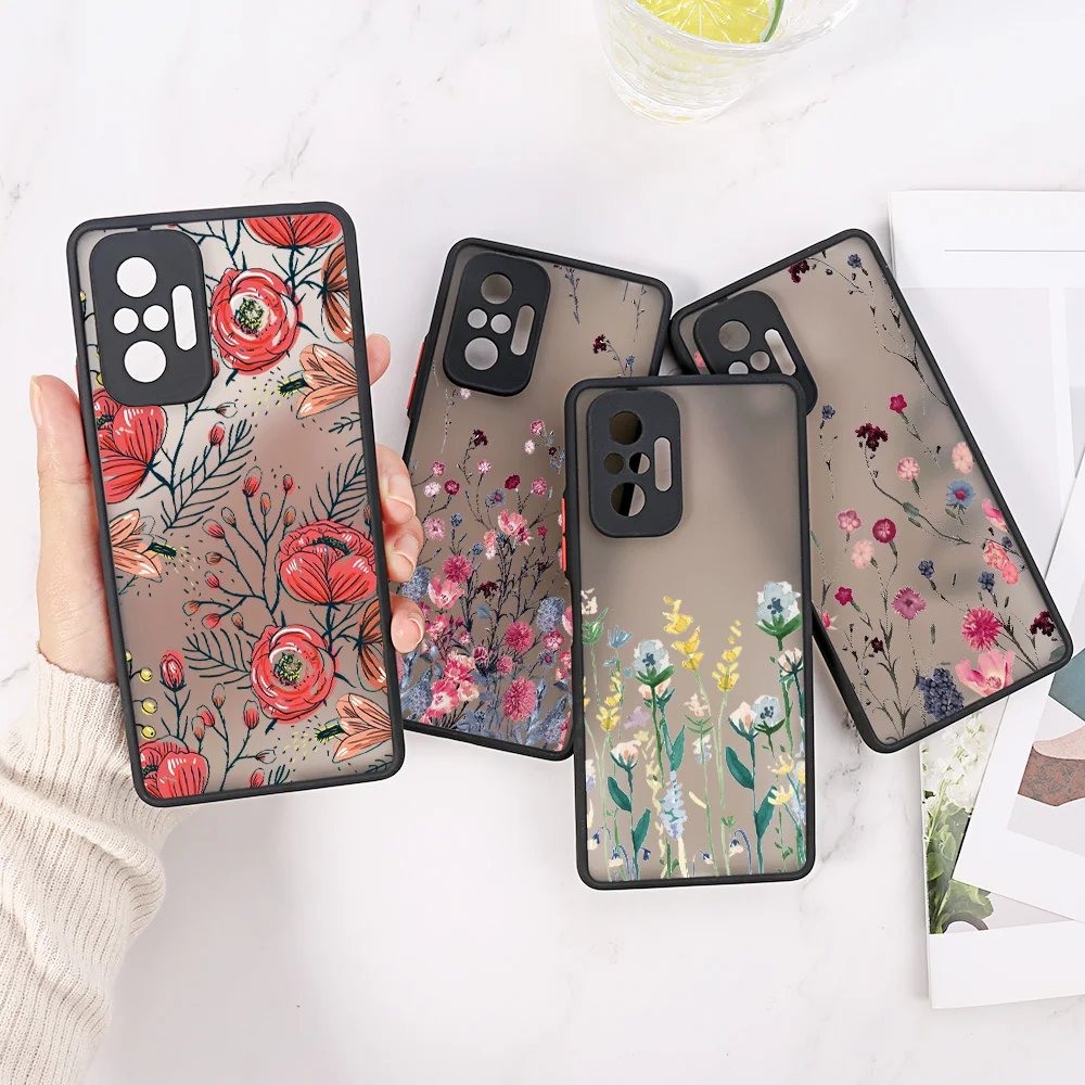 Matte Case For Xiaomi Redmi Note 12 11 10 Pro 9 8 9S 10S 11S 10C 9C 12C Poco F5 X5 X3 NFC X4 F3 Mi 13 12 11 Lite 11T 12T Cover