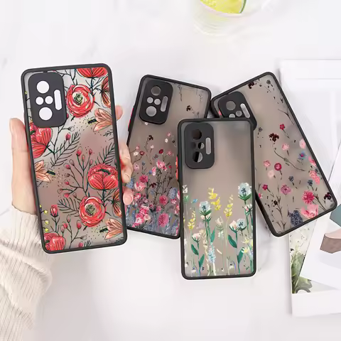 Matte Case For Xiaomi Redmi Note 12 11 10 Pro 9 8 9S 10S 11S 10C 9C 12C Poco F5 X5 X3 NFC X4 F3 Mi 13 12 11 Lite 11T 12T Cover