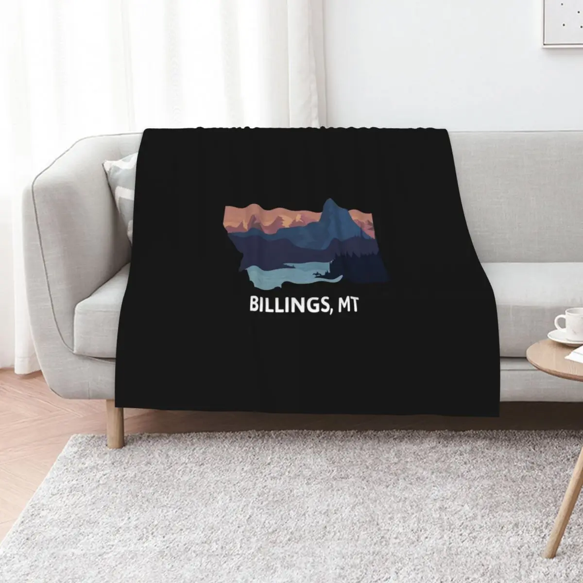 Billings, MT Throw Blanket Sofa Quilt bed plaid christmas decoration Tourist Beautifuls Cute Blankets