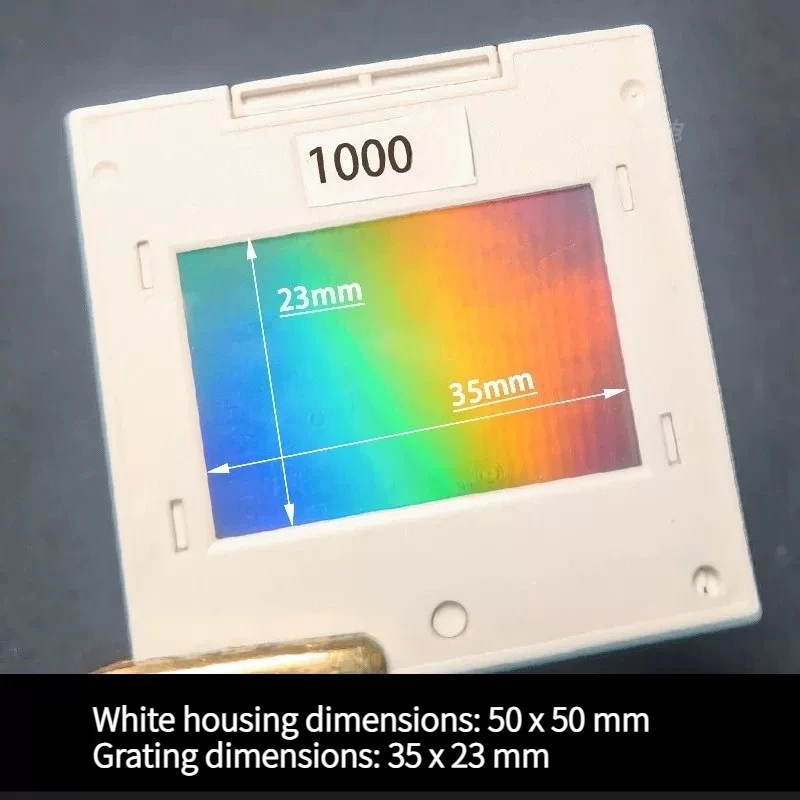 PET Aluminized Reflective Diffraction Grating 1200 lines/mm Optical Component For Spectral Dispersion In Research Education