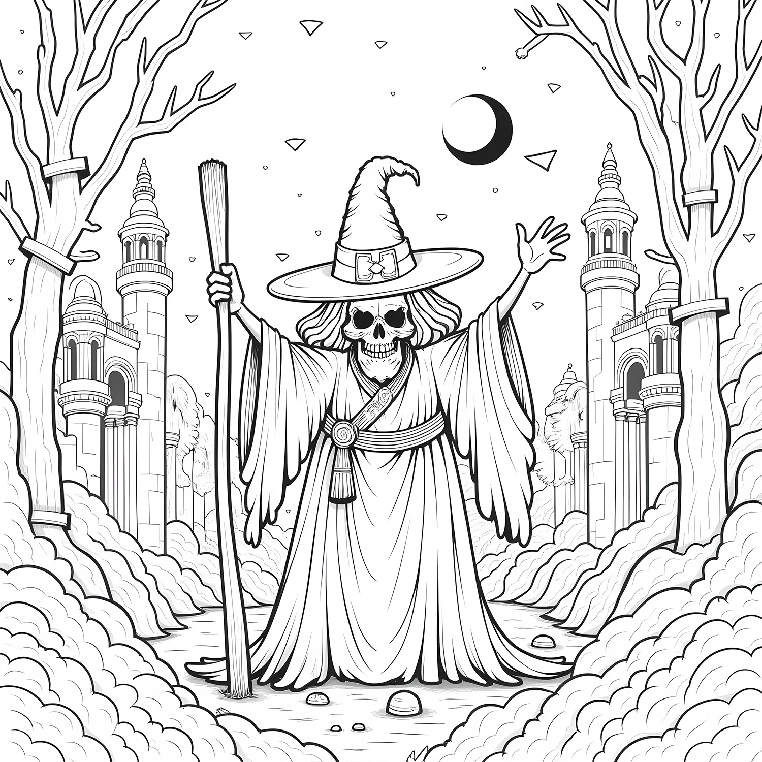 Kühlendes Horror-Malbuch für Erwachsene, spannende Themenillustrationen für kreative Entspannung, einzigartige Kunsttherapie zum Ausmalen – Detail 2