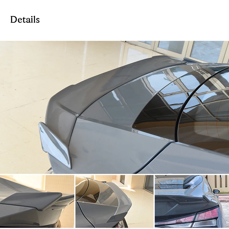 Gloss Black Spoiler for Hyundai Elentra 7th Generation CN7 4-door Sedan Rear Deck Boot Spoiler Car Wing Styling