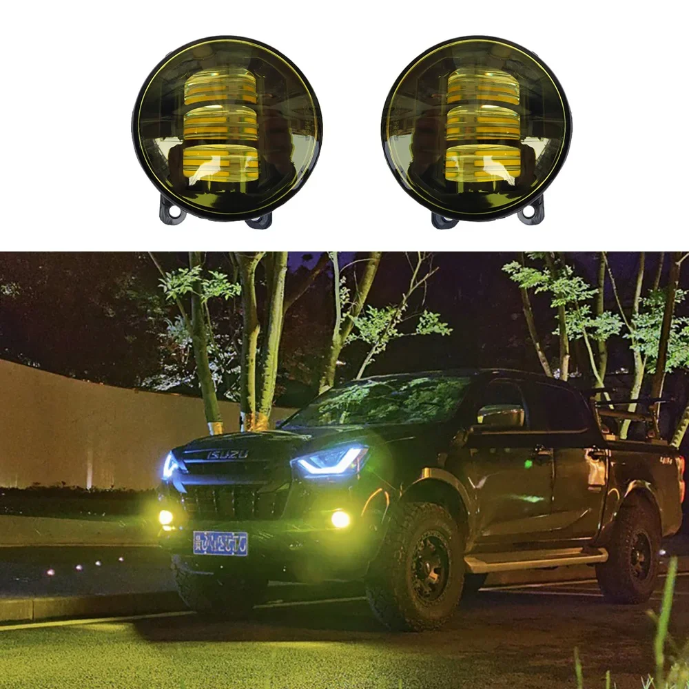 Car 4x4 Off-road LED Fog Lights Foglamp For D-max Dmax 2021-2024 Head Lamp Modified Front Headlights Lighting System Accessories