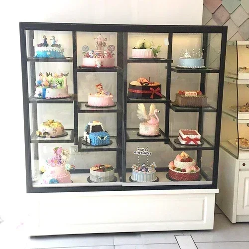 Customized Bread Display Cabinets Drawer-Style Zhongdao Glass Commercial Side Cabinet Cake Shop Shelf Display Stand