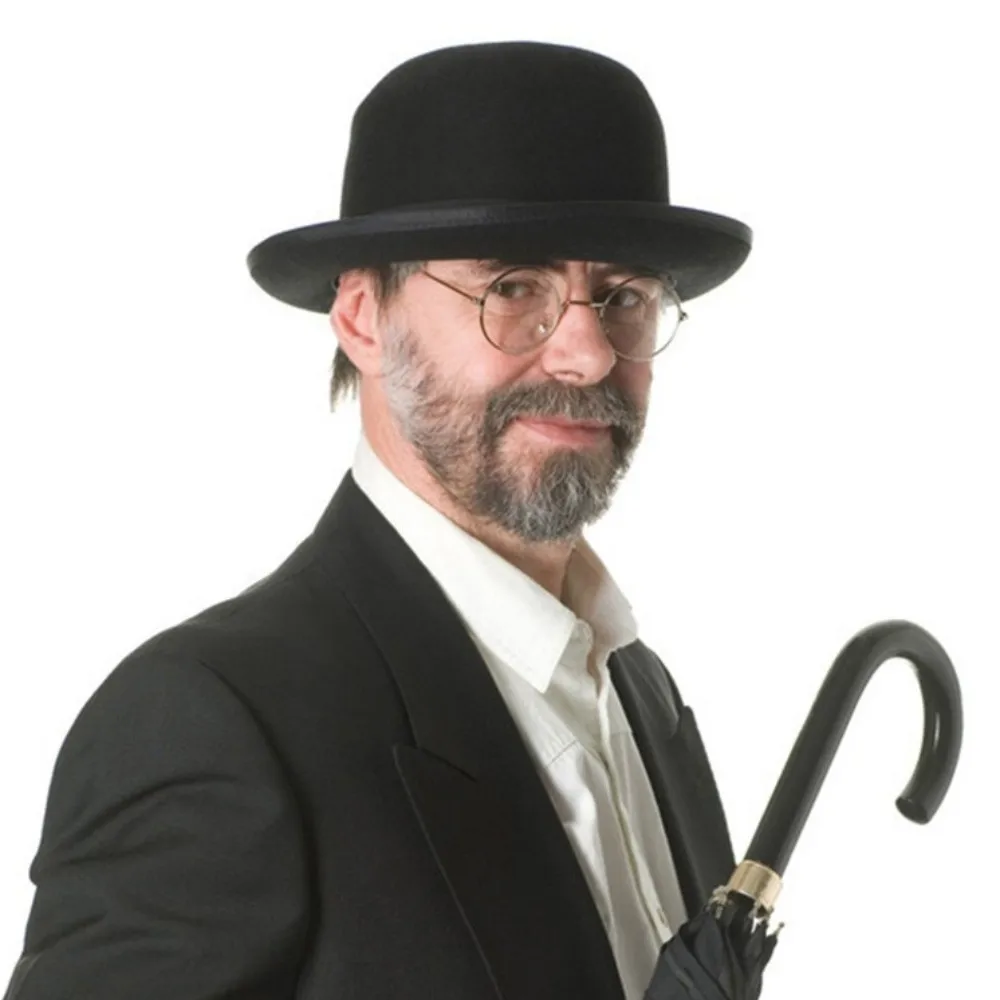 New Felt Top Hat Solid Color Wide Edge Magician Hat Jazz Cap Men and Women