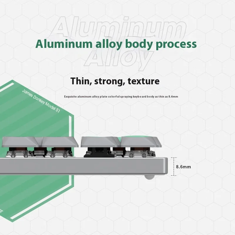 Jamesdonkey S1 Keyboard Mekanis Nirkabel Sakelar Magnetik 3Mode Bluetooth/2.4G Aksesori Keyboard Game Hot Swap Kustom