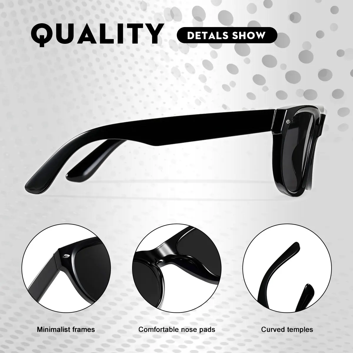 CRIXALIS Luxusmarken-Sonnenbrille für Herren, Modischer Trend mit Gebogenem Design, Retro-Sonnenbrille für Damen, UV400-Schutz, Zonnebril Dames – Detail 6