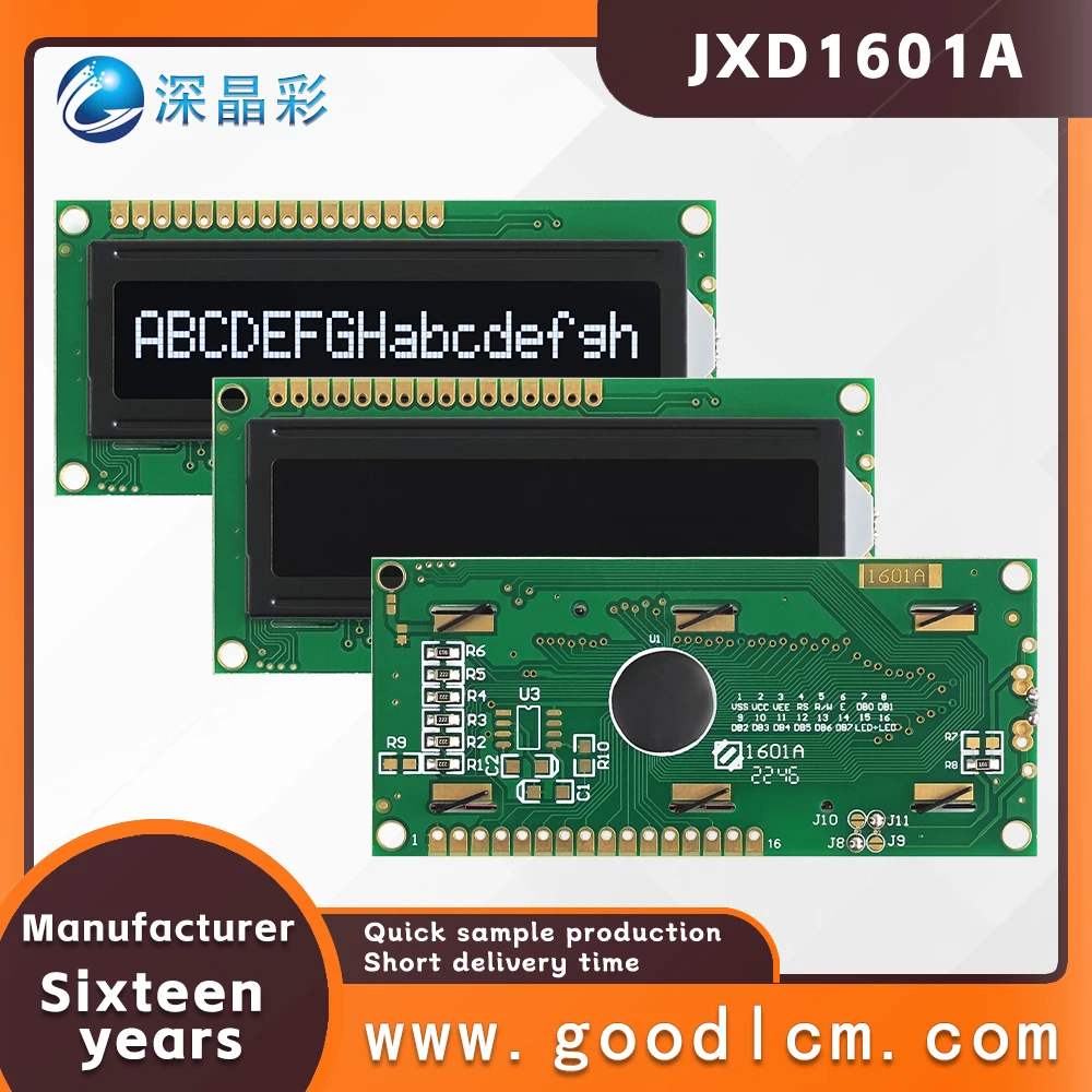 high standard character screen Russian language dot matrix LCD display screen JXD1601A VA White Negative LCM display module