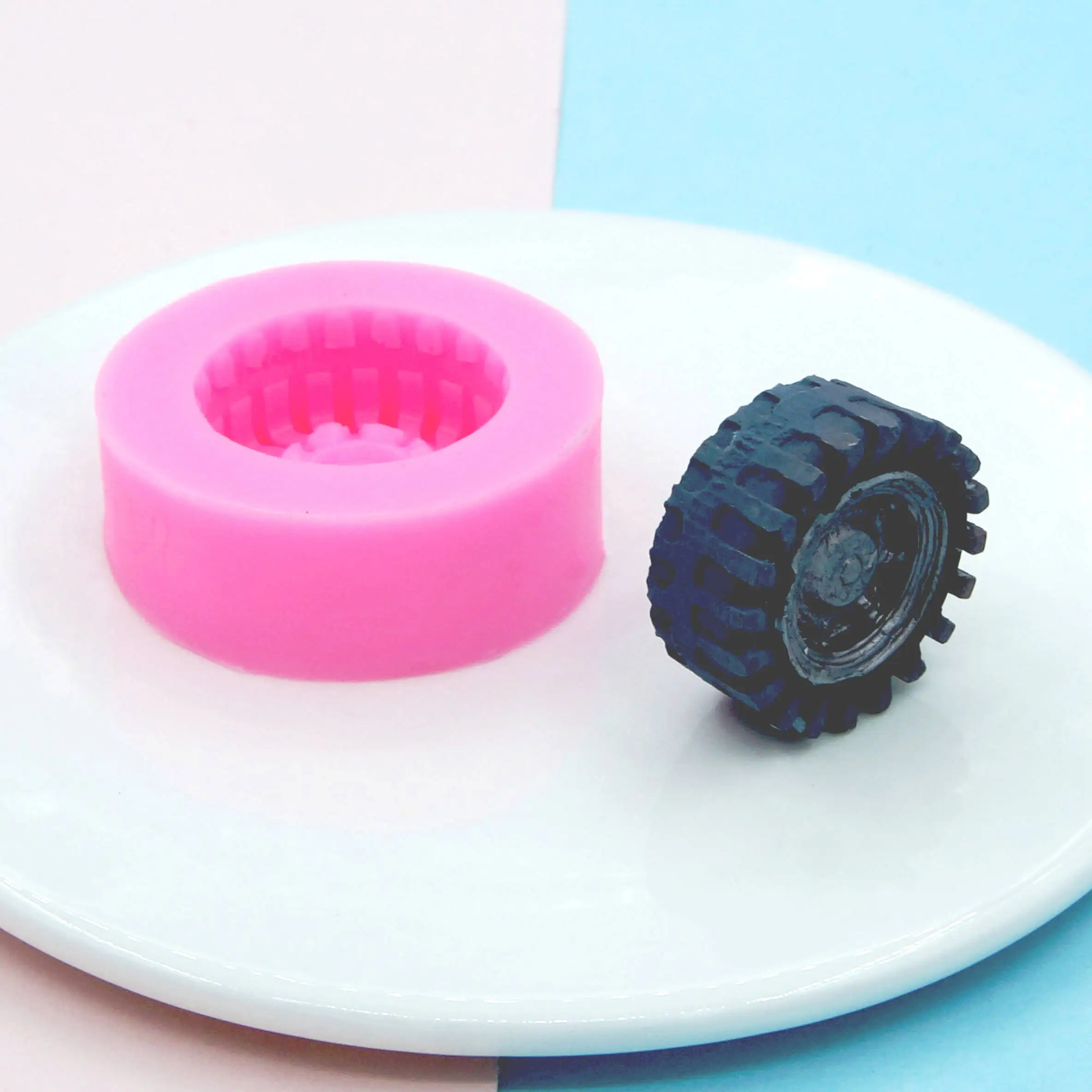 Tires Wheel Silicone Fondant Cake Molds Chocolate Cookies Mould Bakeware Kitchen Baking Decorating Tools Accessories