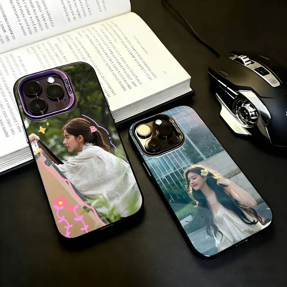 

Chinese actress lusi Rosy Zhao Phone Case For iPhone17,16,15,14,13,12,11 Plus,Pro Max Black Candy silver phone case