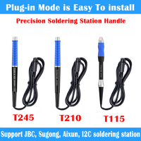 JC Aixun Soldering Station Handle T245 T115 T210 Solder Station Compatible I2C/JBC/XSoldering/JABE UD-1200 T3A T3B Soldering Tip