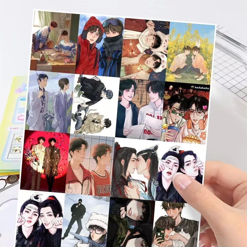 

122 pieces BoJunYi Xiao comic sticker with a high level of good looks,creative fan art of the handsome guy "Wang Yibo Xiao Zhan"