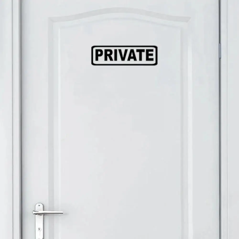 1 pc small size PRIVATE sign Door Sticker Wall Sticker Self Adhesive Vinyl Waterproof Wall Art Decal Wall Decoration Murals