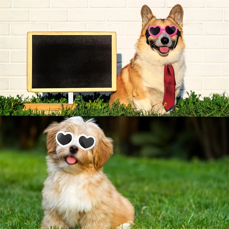 

Foldable Fashion Dog Glasses Stylish White Black Design for All Breeds Dog Glasses Pet Eyewear Modern Pet Accessory Gear