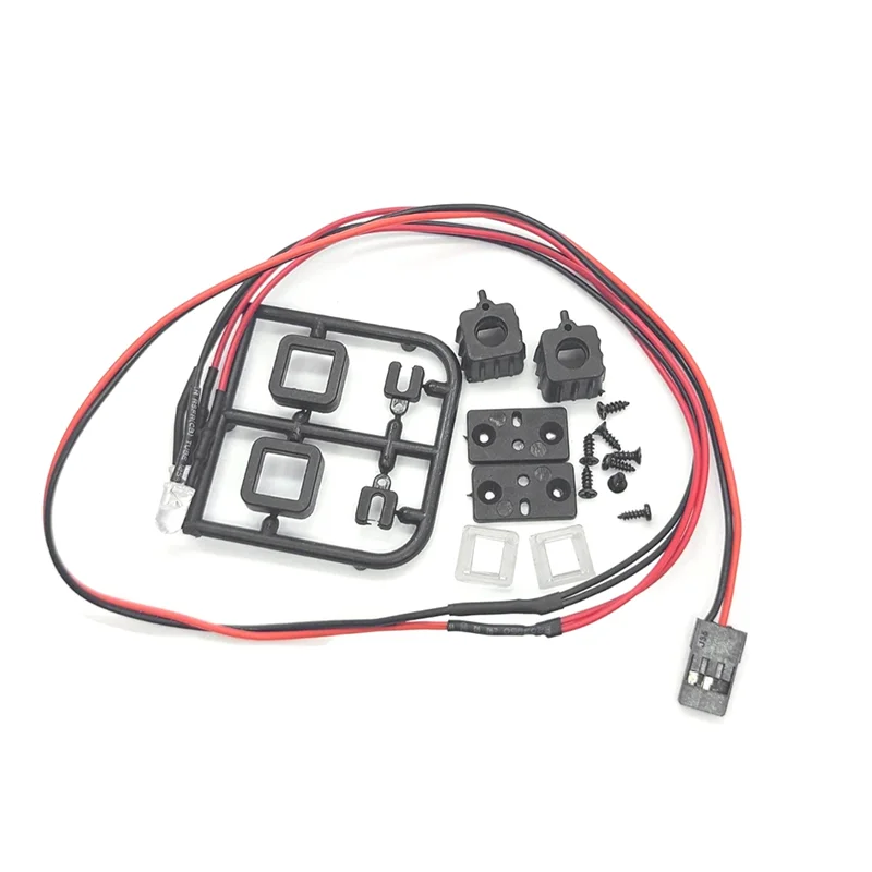 

M15K-1Set RC Car Roof Light Luggage Rack LED Spotlight Plastic Base For SCX24 1/24 1/12 1/16 RC Car Accessories