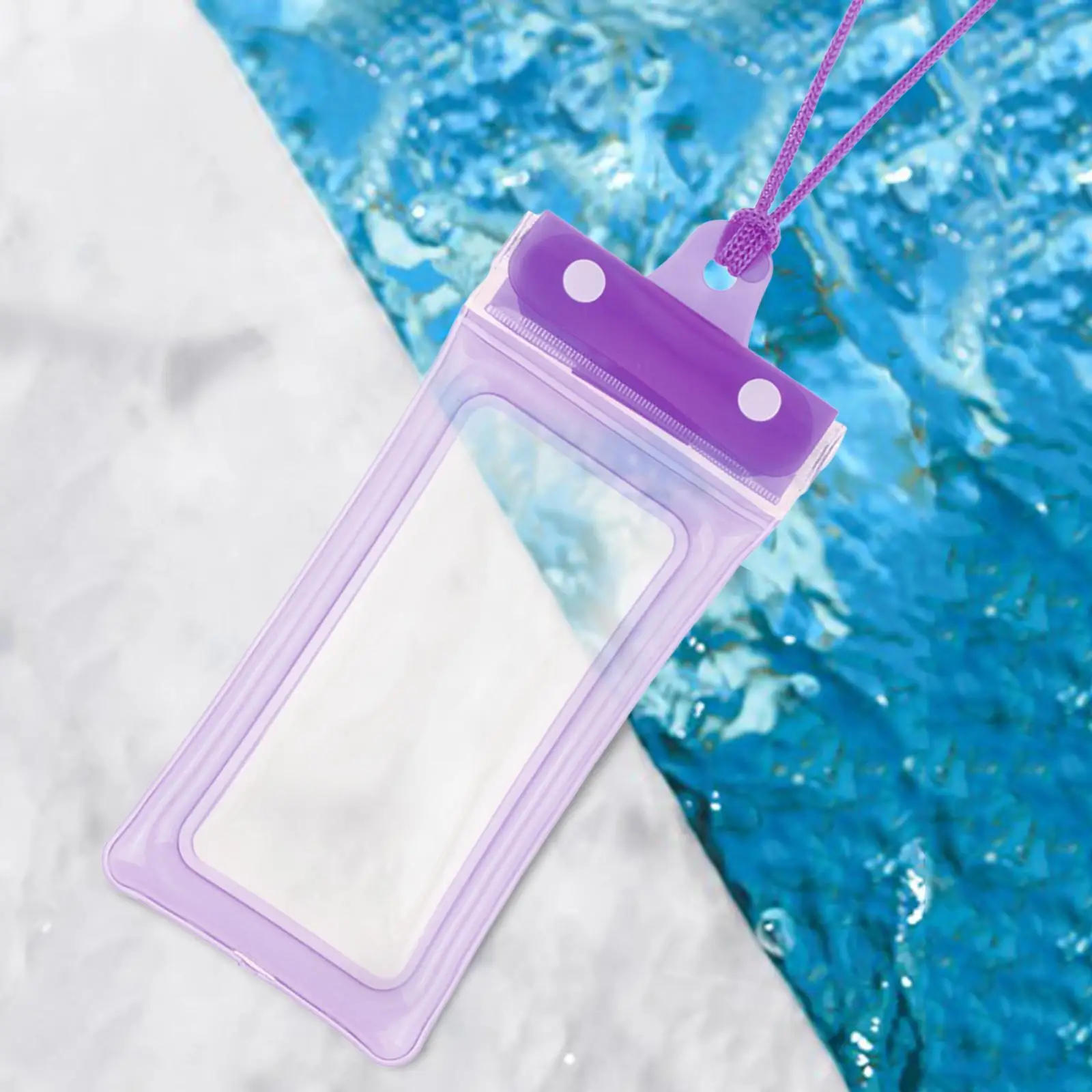 TPU Waterproof Phone Pouch Underwater Dry Bag Floating Lanyard Holder for Rowing Canoeing Surfing and Fishing