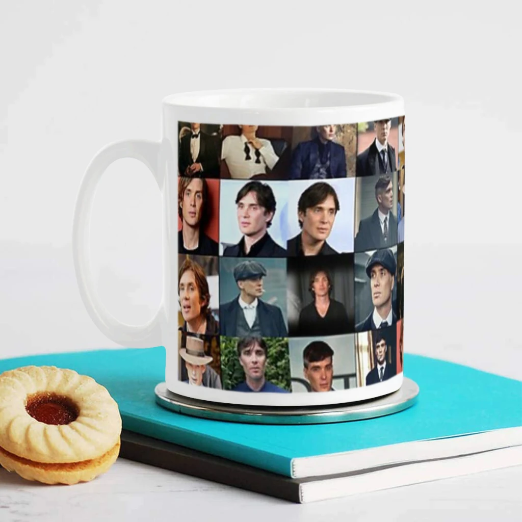 Cillian Murphy Photo Collage Ceramics Coffee Mug Cute Gamer Birthday Gift Back To School Mug