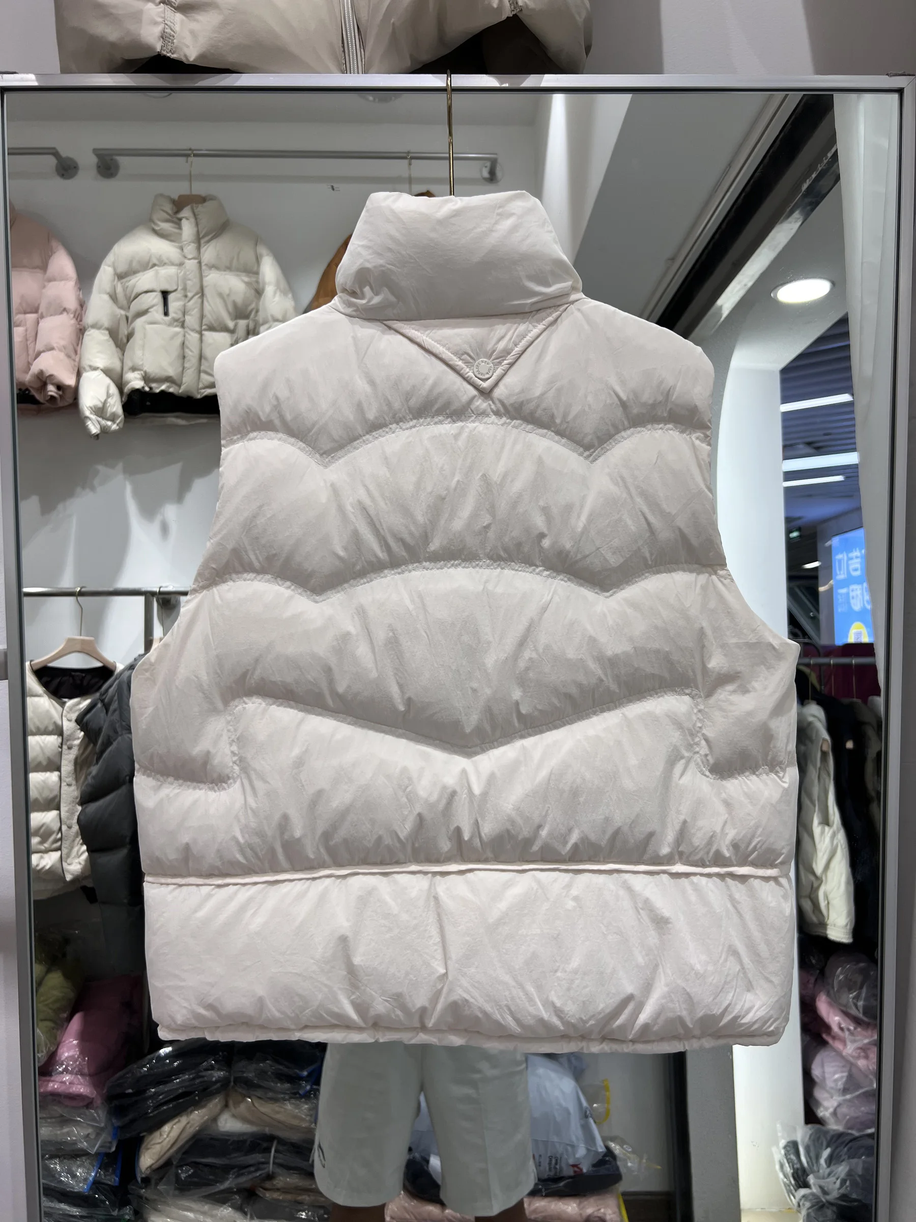 سترة نسائية غير رسمية على شكل بطة بيضاء بياقة واقفة 2025 موضة جديدة فضفاضة بلون سادة على الطراز الغربي #6