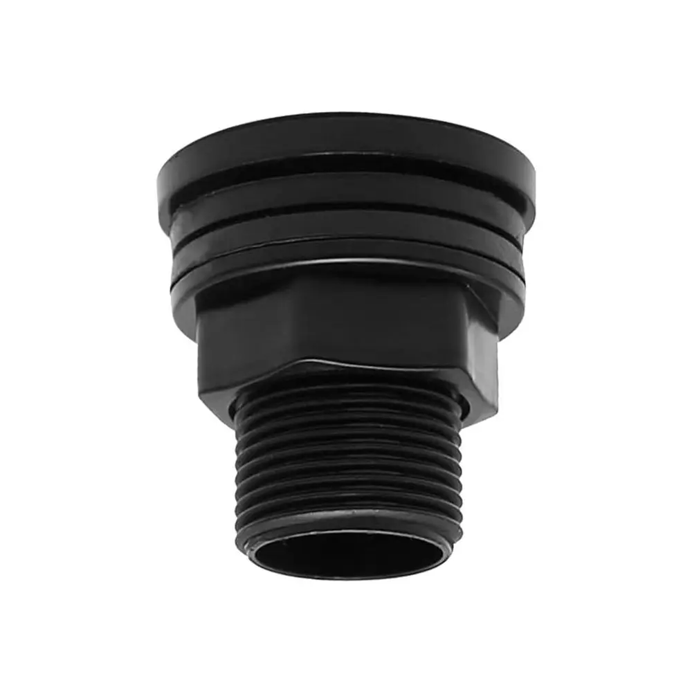 4 Pcs PVC Bulkhead Fitting Easy To Install Silicone Gasket Garden Spigot Kits Black Double Threaded Water Tank Connector