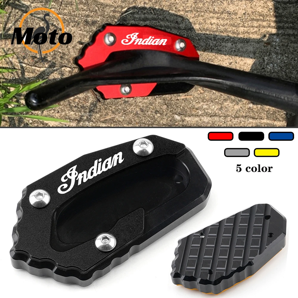 High Quality Motorcycle Accessories Kickstand Foot Side Stand Extension Pad Support Plate For Indian FTR 1200 S 2019 2020 2021