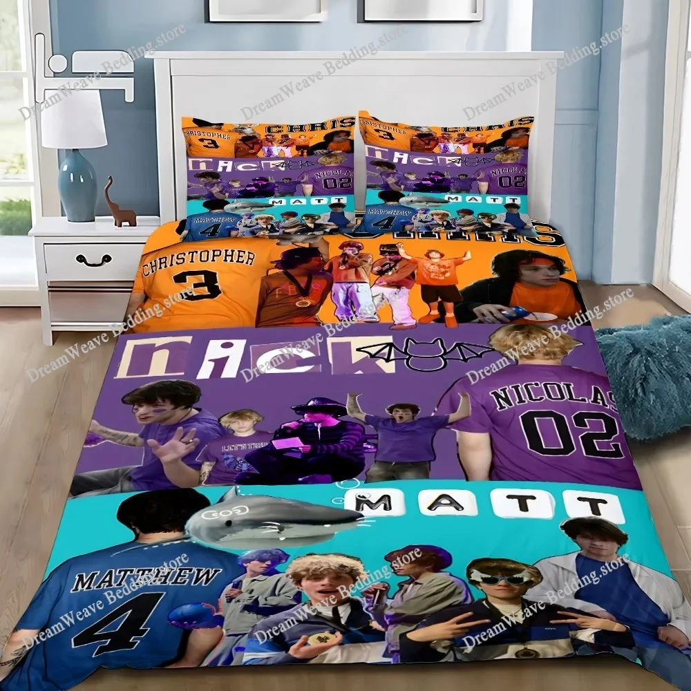 

Duvet Cover Pillowcase Bedding Set Sturniolo Triplets Adult Boy Girl Bedroom Decoration Children Gift Single Double Large Size