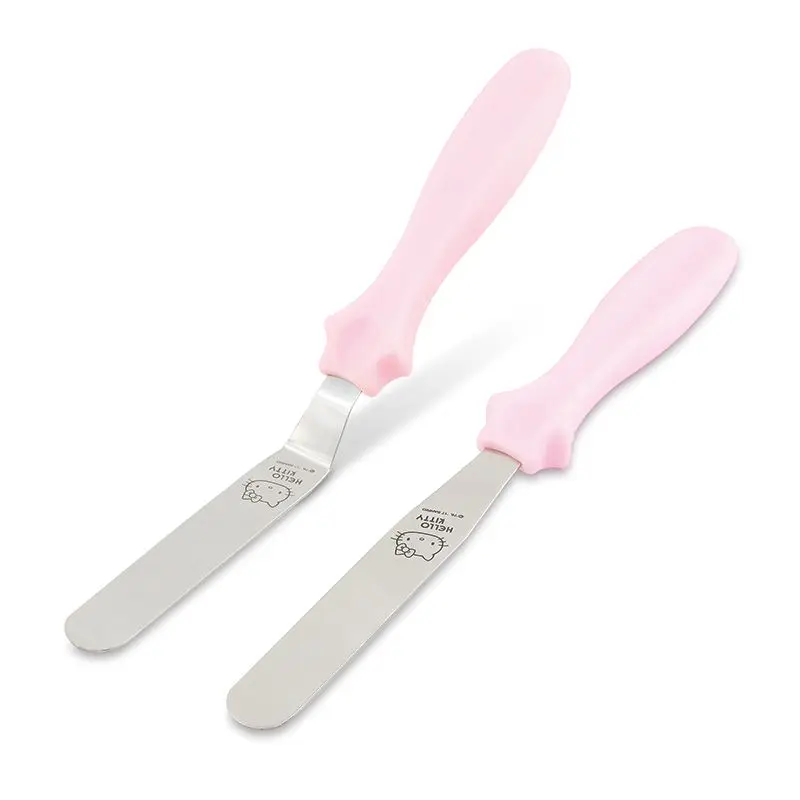 Hello Kitty Inspired Offset Spatula Kawaii Anime Character Angled Cake Smoother for Buttercream Pastry Tools Gift heavy duty view 2