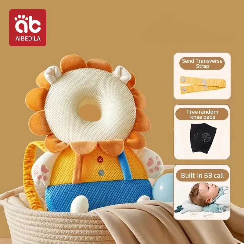 AIBEDILA Baby Head Protector Safety Pad Cushion Cartoon Anti Fall Back Pillow Headrest Newborn Infant Toddler Baby Protection