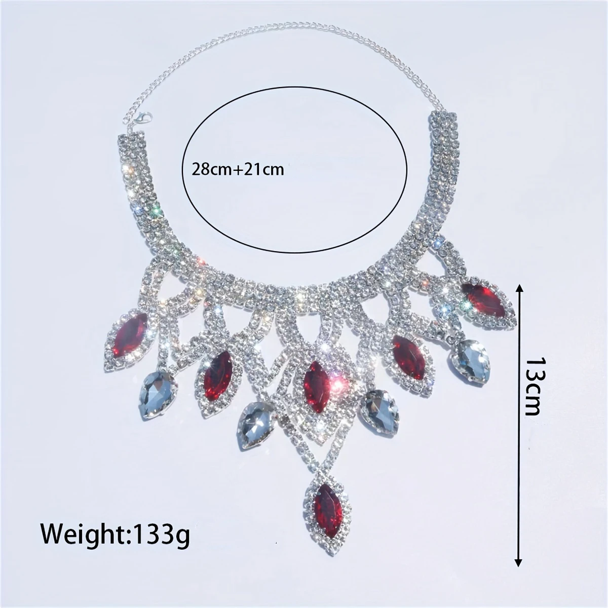 Sexy Shiny Droplet Rhinestone Necklace Fashion Exquisite Luxury Bridal Wedding Party Jewelry Necklace Accessories Versatile