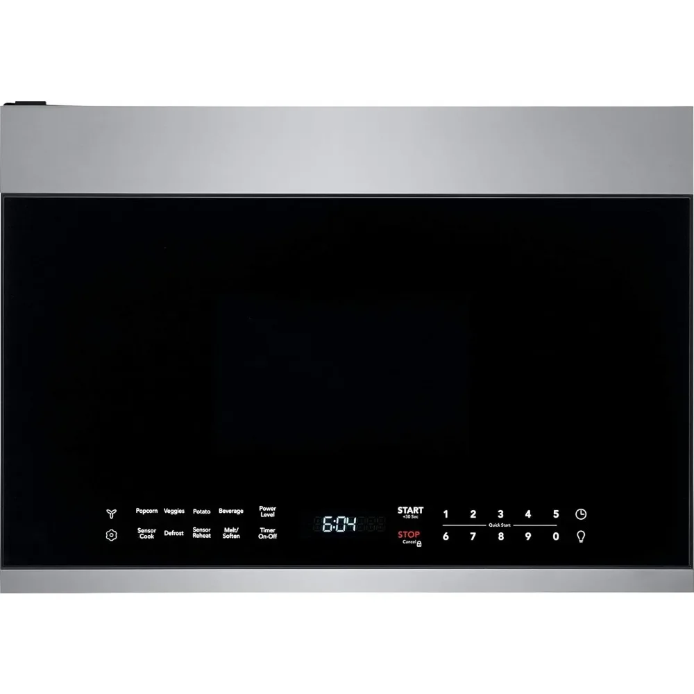 Forno Microondas 1.4 Cu. Micro-ondas Ft Compact Over-the-Range, aço inoxidável com cozimento automático do sensor