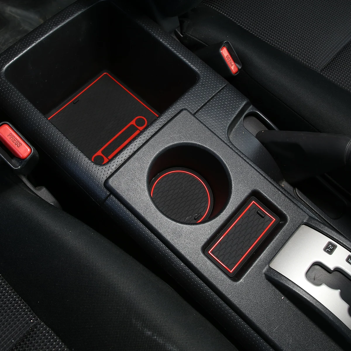 For Toyota FJ Cruiser 07-21 Car Front Back Door Slot Pad Mat Cup Holders Mats Armrest Storage dashboard Box Pad Car  Accessories