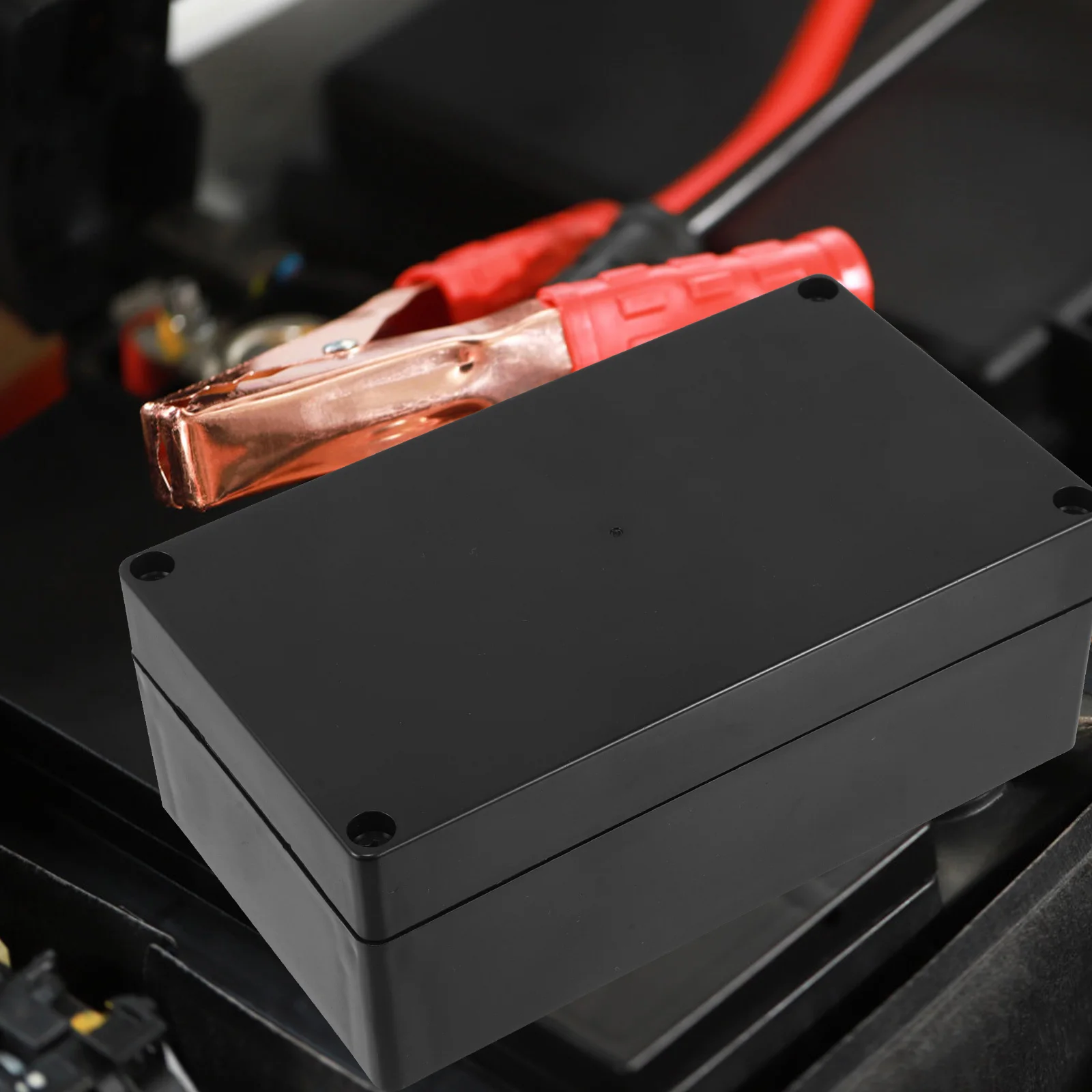 

Plastic Power Supply Waterproof Box Junction Case Black Electronics Enclosure Outdoor Project Boxes Abs Electrical Housing