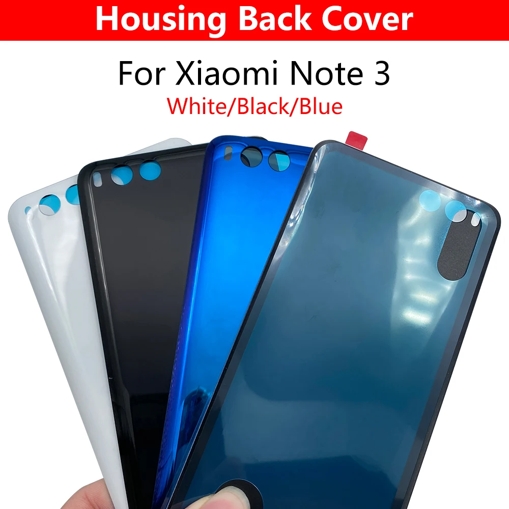 

Задняя крышка батарейного отсека для Xiaomi Note 3, стекло с клеевой наклейкой, Задняя стеклянная панель, дверной корпус для Xiaomi Mi 6, Mi6, Крышка батарейного отсека