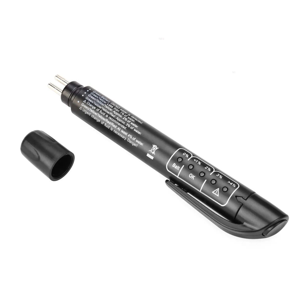 

Тестер тормозной жидкости для автомобиля в форме черной ручки, LED-индикатор, для безопасного обслуживания транспортных средств