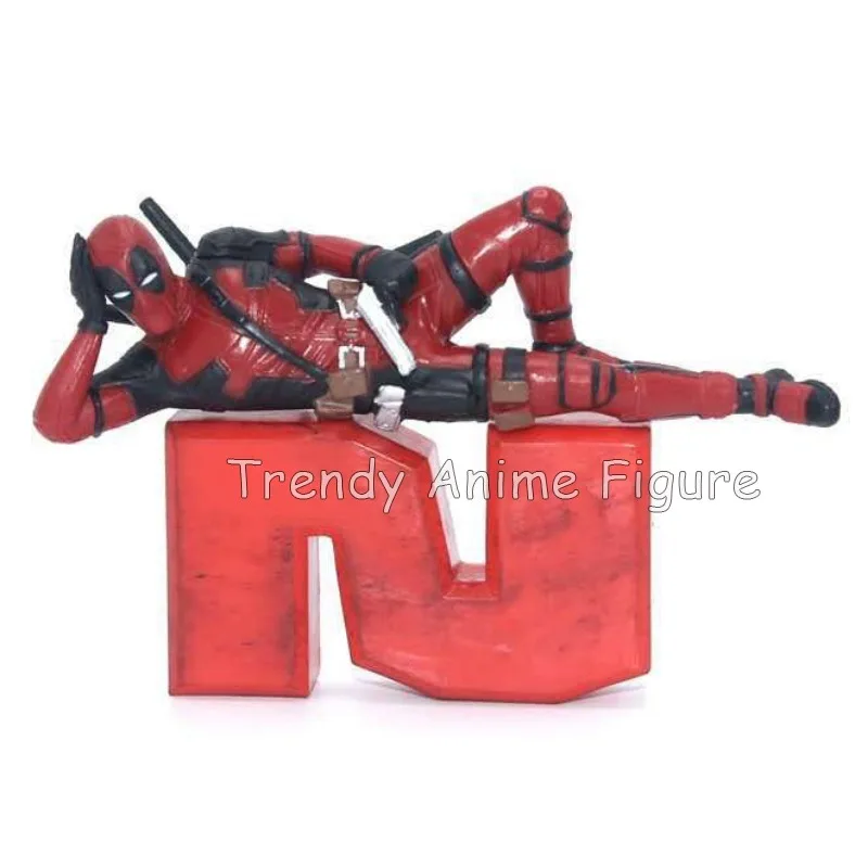 Mini Deadpool dekoracje postaci lalki postawa siedząca zabawki modele Anime superbohater nowa figurka Mutants na prezenty dla dzieci