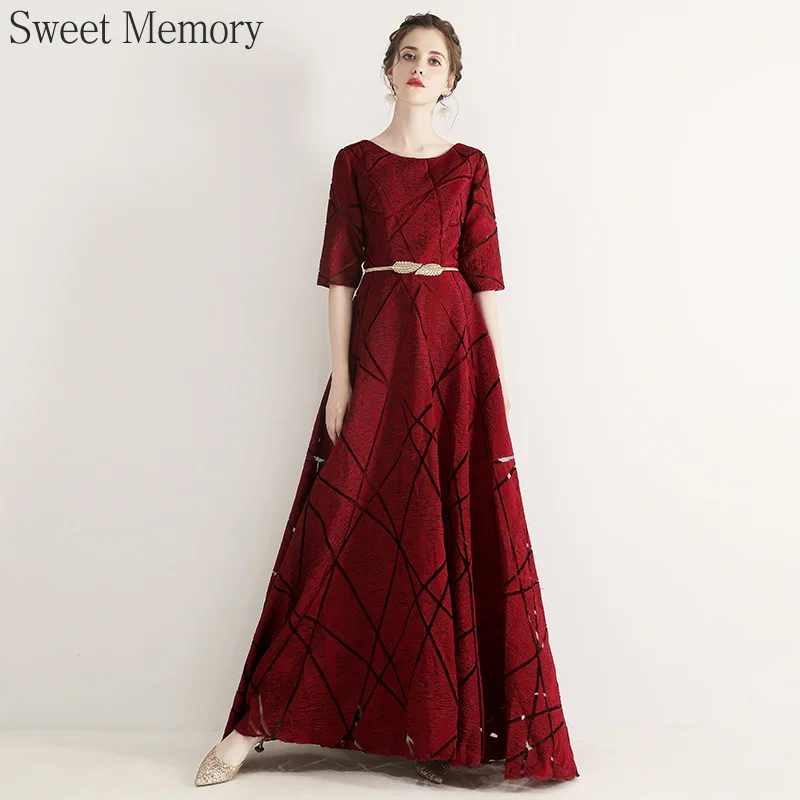 

N120 на заказ Sweet Memory Длинные белые серые коктейльные платья с короткими рукавами Вечернее платье Элегантное свадебное вечернее платье подружки невесты