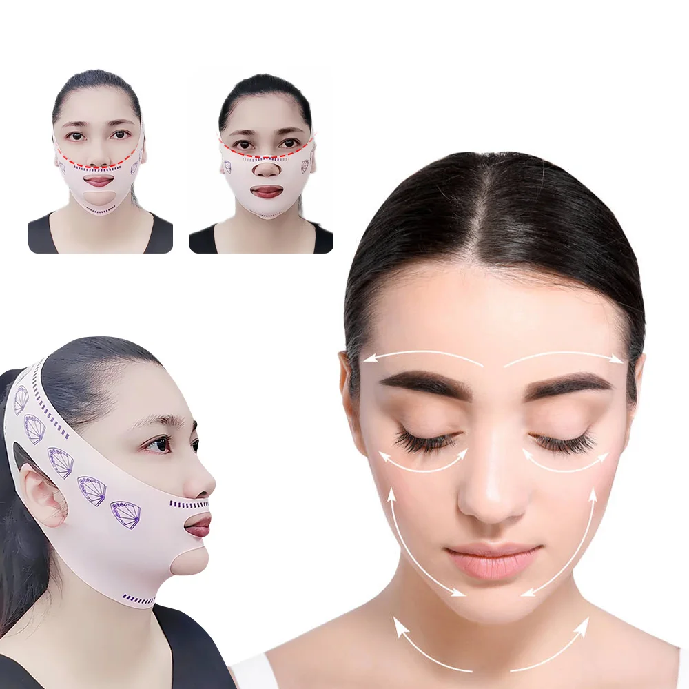 Afslanken Kin Wang Slanke Lift Up Masker V Gezicht Lijn Riem Anti Rimpel Band Band Facial Beauty Tool Gezicht Afslanken Bandage
