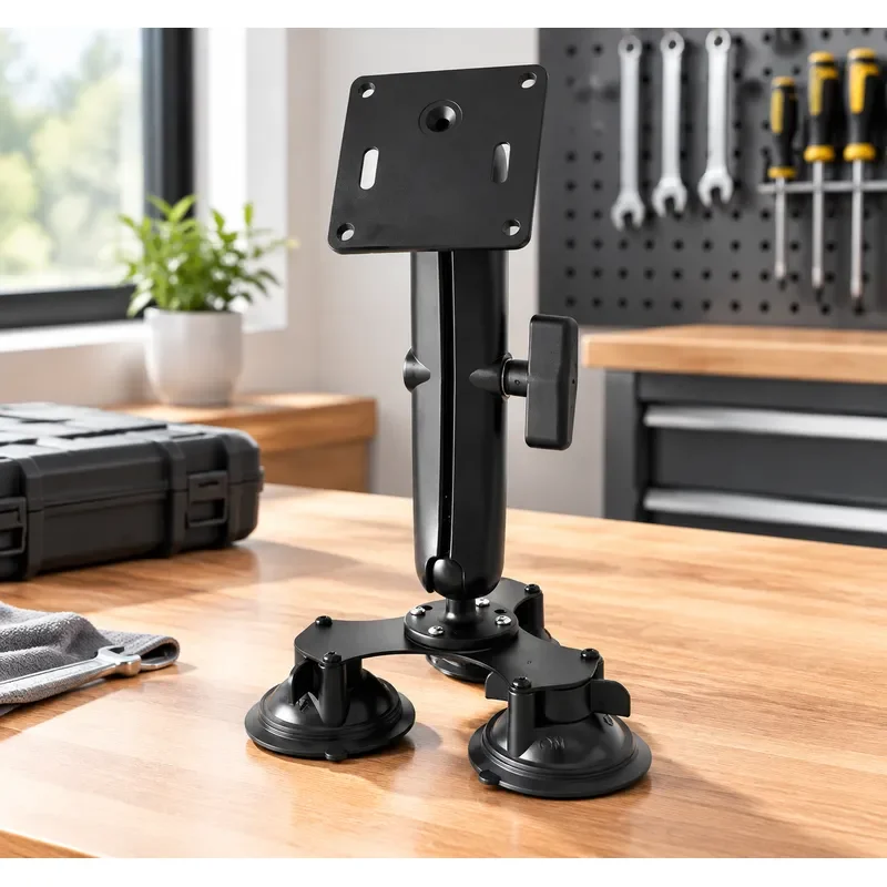 Universal 1.5 Inch Ball Head Mount for Industrial Tablet PC Video Monitor Agricultural Machinery Heavy Duty Adjustable Holder