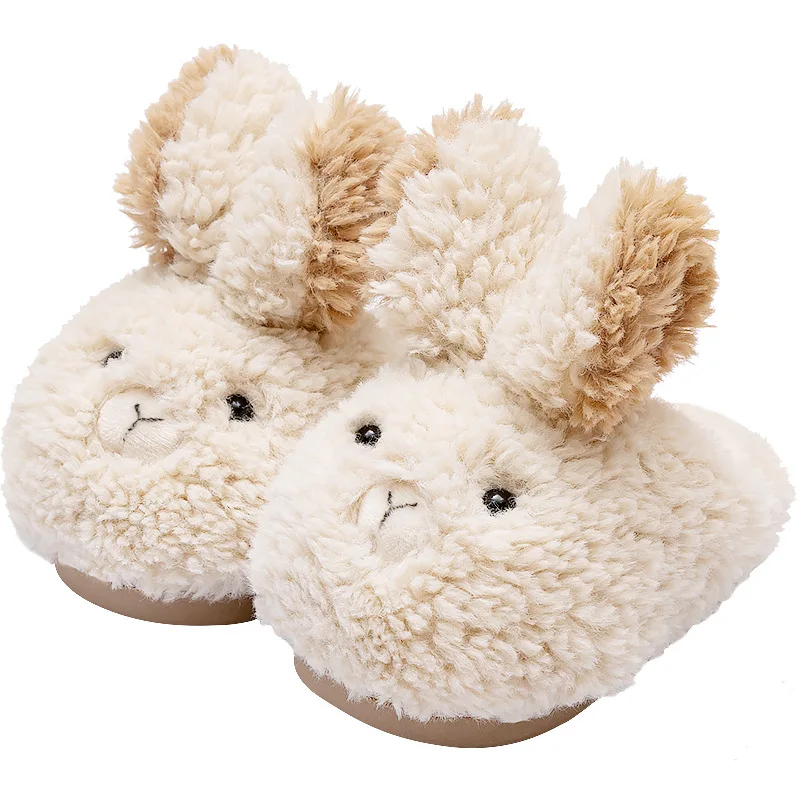 Children\'s Cotton Slippers Plush Thickened Cute Rabbit Boys\' Girls\' Baby Slippers Home Shoes Kids Slipper Household Shoes